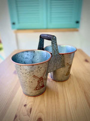 Metal saksı kaşıklık